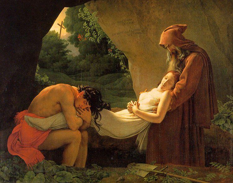 Anne-Louis Girodet-Trioson The Burial of Atala Norge oil painting art